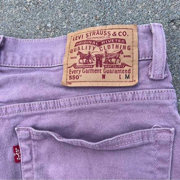 Vintage Y2K Levi’s 550 relaxed fit tapered leg pink jeans Size 14 Mis M - Picture 4 of 7